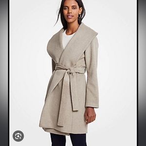 Ann Taylor Shawl Collar Wrap Coat - LIKE NEW!